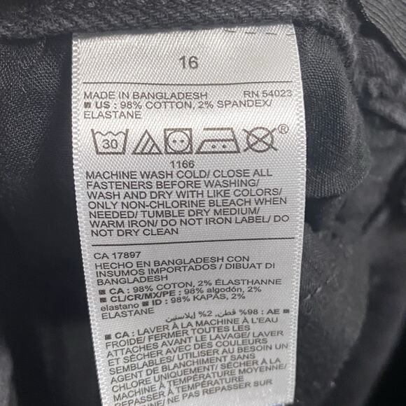 Old Navy Jeans Youth Size 16 Skinny Built In Flex Black Adjustable Stretch Denim - Picture 4 of 5